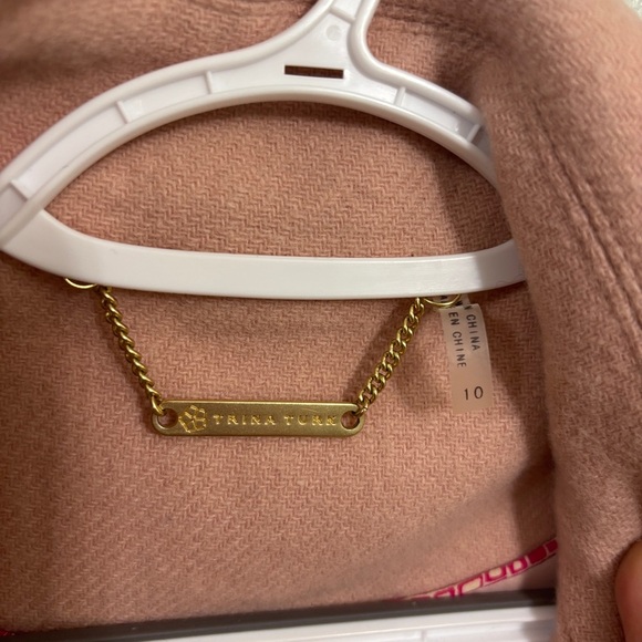 Trina Turk pink wool pea coat size 10 - Picture 4 of 10